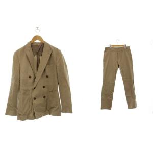 セットアップ S ベージュ 無地 ダブルブレスト 長袖 /JP