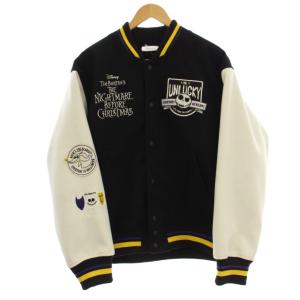 ナイトメア ディズニー スタジアムジャンパー 中綿 スタジャン L 黒 白 ｇ245431-09 /G