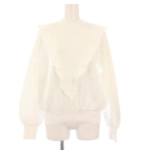 タグ付き 23SS ラッフルニット カットソー 長袖 38 白 531-3170313 /KH