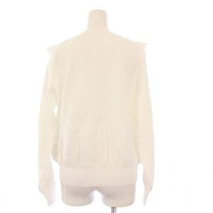 ADORE タグ付き 23SS ラッフルニット カットソー 長袖 38 白 531-3170313 /KH