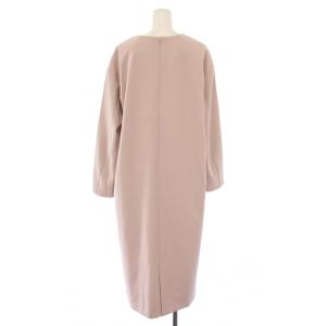 ADORE 23SS ワンピース ミモレ ロング 長袖 クルーネック 無地 ワンカラー 36 ピンク /BB