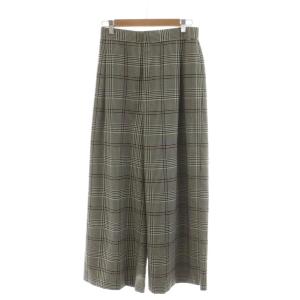23AW T/Rツイルストレッチワイドパンツ チェック柄 2 黒 ブラック /RR