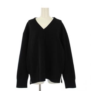 Collection ニット カットソー 長袖 Vネック XS 黒 4010800081 /KH