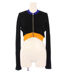 25AW SHORT KT ZIP CD ニットカーディガン 長袖 ショート丈 38 黒 522532800201