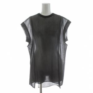25AW SHEER SLEEVELESS KT TOP ニット カットソー ノースリーブ シースルー