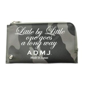 レタリングデザイン オーガナイザーパース 小銭入れ 長財布 カモフラ 黒 ブラック グレー /SS OS