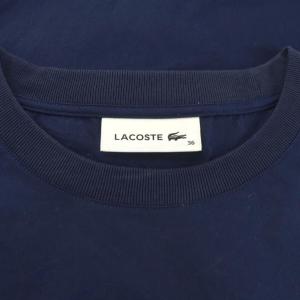LACOSTE Tシャツ カットソー 半袖 36 紺 ネイビー /RR