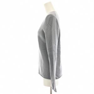 theory luxe FINE CASHMERE LEWIS ニット カットソー カシミヤ 長袖 Vネック 薄手 38 青 ブルー