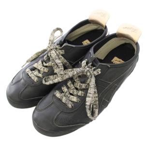 Onitsuka Tiger MEXICO 66 メキシコ66 ローカットスニーカー シューズ レザー 24cm 黒 ブラック 1182A204