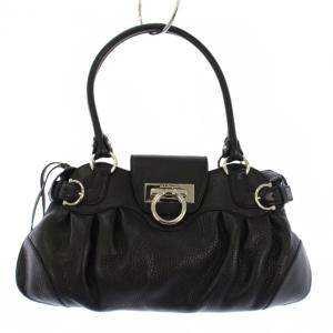 マリッサ ガンチーニ レザー ハンドバッグ ブラック AU21/6317