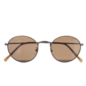 OVAL Metal Sunglasses サングラス 茶 黒 /TK