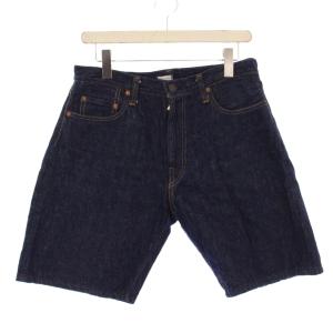 DUCK DIGGER デニムパンツ ジーンズ ショート丈 ジップフライ ロゴパッチ W33 インディゴ