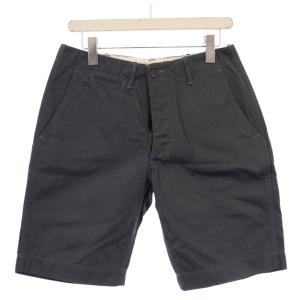 DUCK DIGGER ショートパンツ ボタンフライ ワンカラー 無地 W32 グレー /BB
