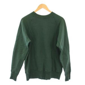 WAREHOUSE スウェット トレーナー 長袖 クルーネック 裏起毛 ストレッチ ワンカラー 40 緑 グリーン /BB