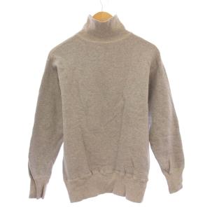 スウェット トレーナー タートルネック 長袖 ストレッチ 裏起毛 ワンカラー 無地 38 グレー /BB