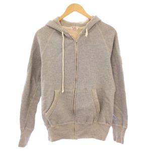 ジップアップパーカー ジャケット スウェット 裏起毛 ワンカラー 40 グレージュ /BB