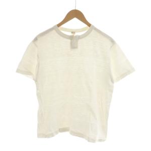 ヘンリーネックTシャツ 半袖 M 白 ホワイト ワンボタン 無地 /RR