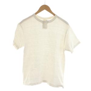 ヘンリーネックTシャツ 半袖 M 白 ホワイト ワンボタン 無地 /RR