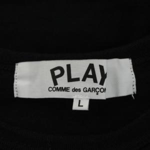 PLAY Comme des Garçons AD2019 Tシャツ カットソー 半袖 ハート刺繍 L 黒 ブラック AZ-T108 /AN35