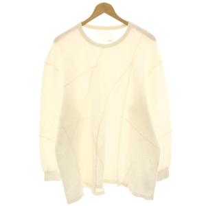 ワッフルカットソー Tシャツ 長袖 2 白 ホワイト /HN