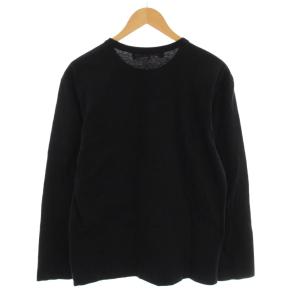 PLAY Comme des Garçons AD2019 Tシャツ カットソー ハートロゴ刺繍 長袖 L 黒 ブラック AZ-T118 /YM