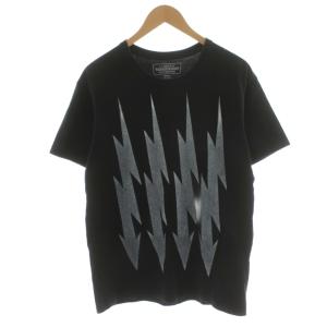 Tシャツ カットソー 半袖 ロゴ M 黒 ブラック /AN33