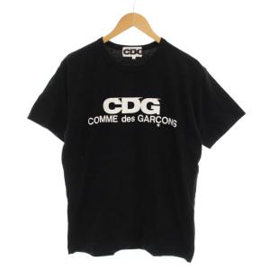 AD2019 Tシャツ カットソー L 黒 ブラック ロゴプリント クルーネック 半袖 SZ-T005