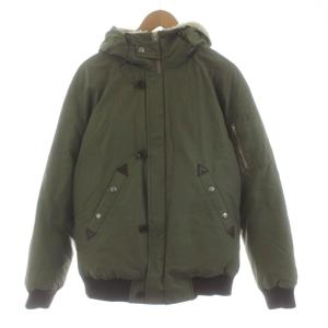 ARMY DOWN JACKET ダウンジャケット フード ミリタリー ジップアップ 2 カーキ 9017AW-SD-DJ01