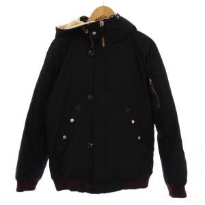 ダウンジャケット ジップアップ フード ボア 2 ブラック 9017AW-SD-DJ01 /BM