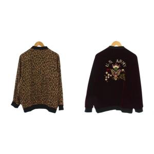 Varde77 JUNKIE HEART SATIN JACKET リバーシブル ブルゾン ジャケット ジップアップ ヒョウ柄