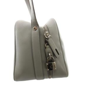Salvatore Ferragamo ショルダーバッグ ハンドバッグ レザー グレー ボックス型 /YM