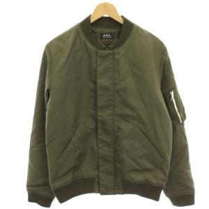 中綿ジャケット ブルゾン 上着 ナイロン XS カーキ リブ切替 /HN