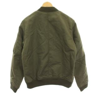 A.P.C. 中綿ジャケット ブルゾン 上着 ナイロン XS カーキ リブ切替 /HN