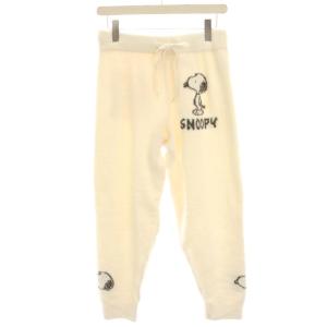 SNOOPY meets ルームウェア ナイトウェア 部屋着 ジョガーパンツ イージー F 白 ホワイト