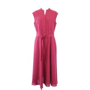21SS ワンピース ロング ノースリーブ ベルト 38 ピンク 102127-14-870-41-380