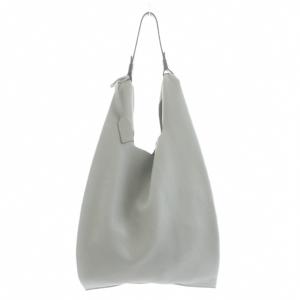 トートバッグ ワンショルダー レザー ライトグレー