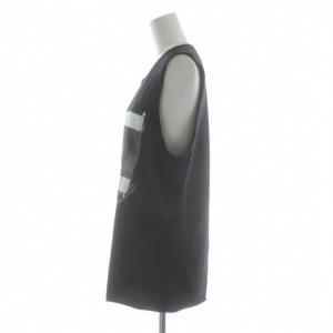 MM6 Maison Margiela SALOMON 25SS タンクトップ カットソー プリント ナイロン M ブラック