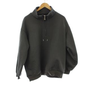 スウェット 長袖 トレーナー S グレー タグ付き ハーフジップ ハイネック /JP