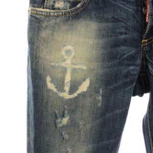 DSQUARED2 デニムパンツ ジーンズ ダメージ加工 USED加工 スキニー 38 インディゴ S72LA0485 /HN