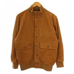 Mr.Van ブルゾン 中綿ジャケット レザー スエード 48 茶 /BM