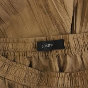 JOSEPH 24SS ハボタイスカート フレアスカート ロング ミモレ 絹 シルク 38 茶 ブラウン ギャザー SKJYCM0308
