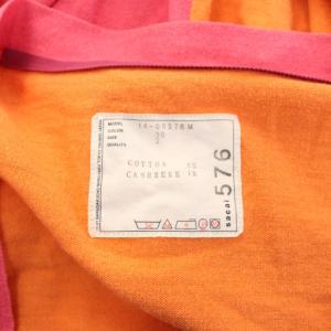 sacai ニットカーディガン 長袖 Vネック 薄手 バイカラー カシミヤ混 2 ピンク オレンジ /BB