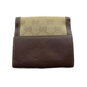 GUCCI 二つ折り財布 折りたたみ GGキャンバス 茶 ブラウン /SS OS OH