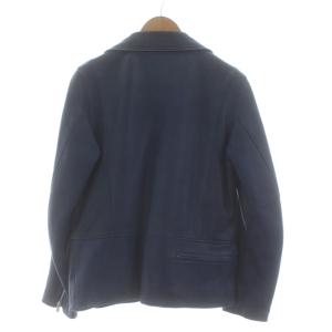 UNDERCOVER ダブルライダースジャケット レザージャケット ジップアップ シープスキン 2 青 ブルー UCP4201-2