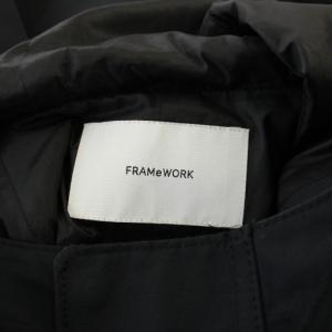 Framework ジップアップパーカー ジャケット 38 黒 ブラック 無地 フード付き 長袖 /JP