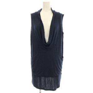 ノースリーブ カットソー チュニック S ネイビー 紺 32CT158 /G