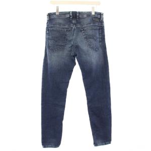 DIESEL THOMMER CB-NE ストレッチ ジョグジーンズ デニム パンツ W32 ダメージ加工 青 0699Z