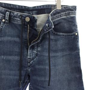 DIESEL THOMMER CB-NE ストレッチ ジョグジーンズ デニム パンツ W32 ダメージ加工 青 0699Z