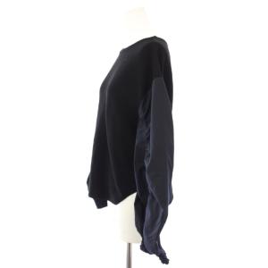 EPOCA ニット 異素材 切替 長袖 40 黒 紺 M5N13-813-09 /TK