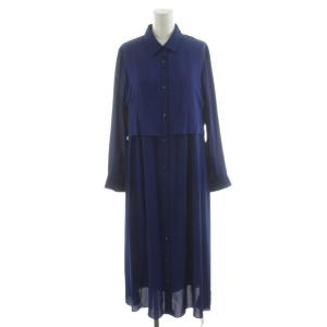 ワンピース ミモレ ロング 長袖 9 青 ブルー RBEFK-06260 /AN28